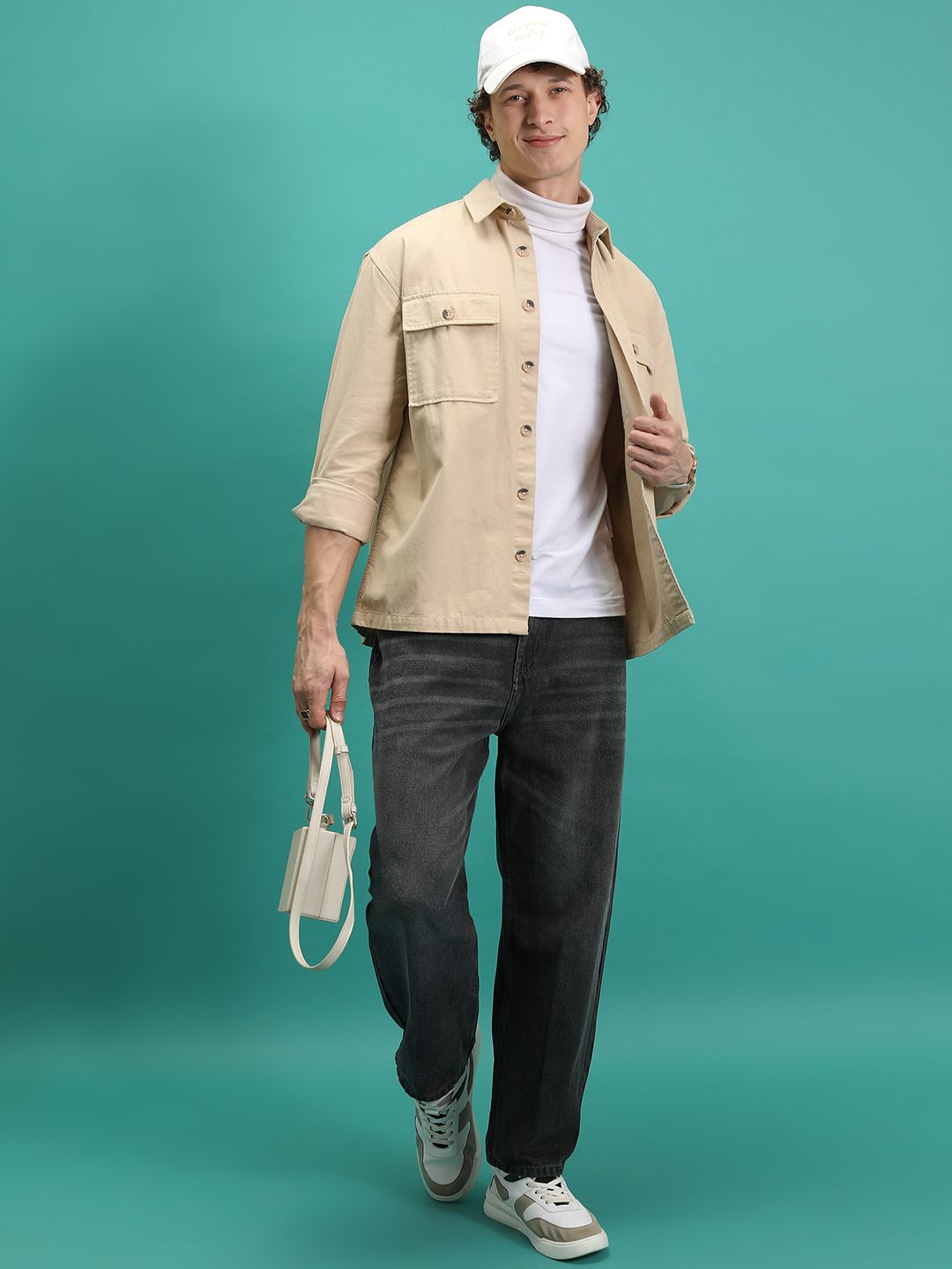 Men Straight Fit Mid Rise Grey Jeans