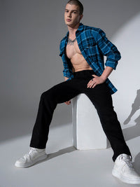 Men Relaxed Fit Mid Rise Black Jeans