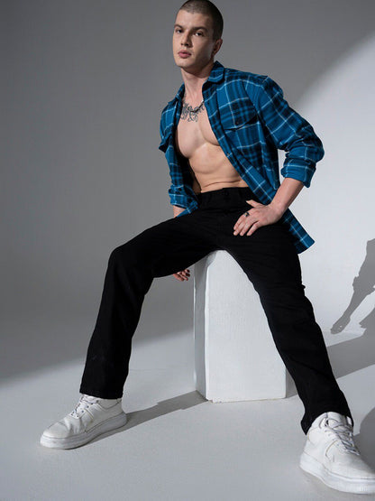 Men Relaxed Fit Mid Rise Black Jeans