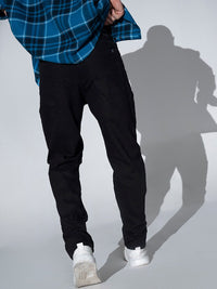 Men Relaxed Fit Mid Rise Black Jeans
