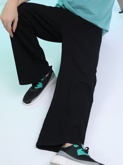 Men Relaxed Fit Mid Rise Black Jeans