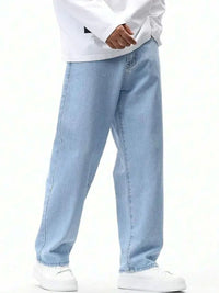 Men Slim Mid Rise Blue Jeans