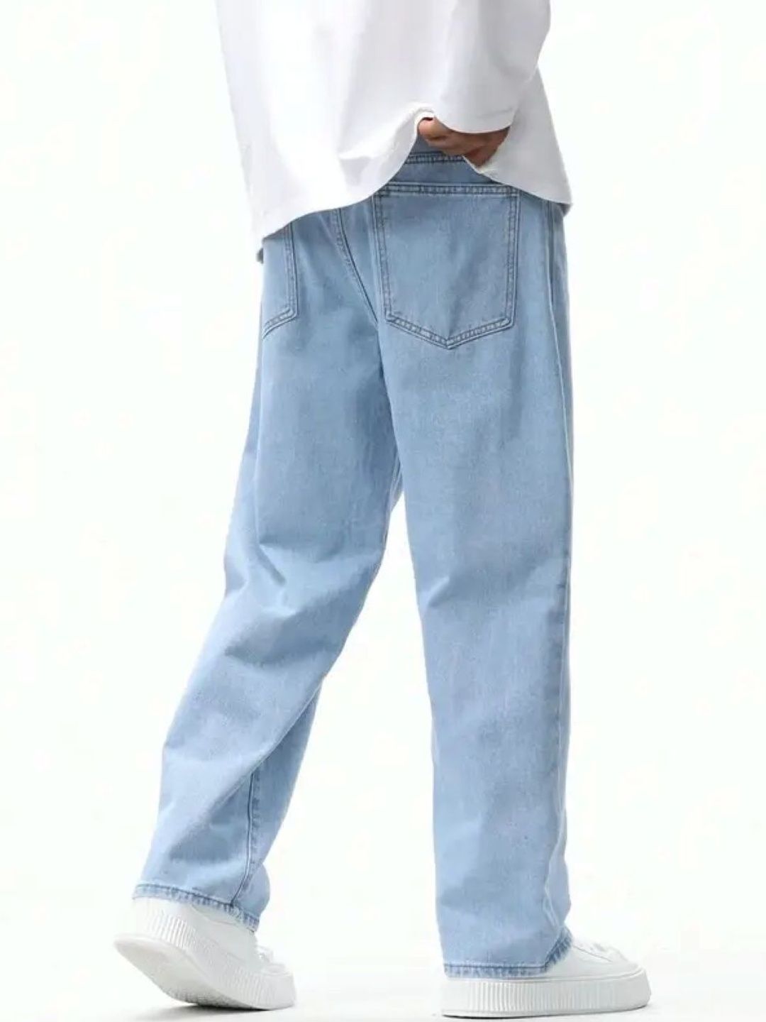 Men Slim Mid Rise Blue Jeans